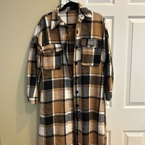 Plaid Longline Shacket
